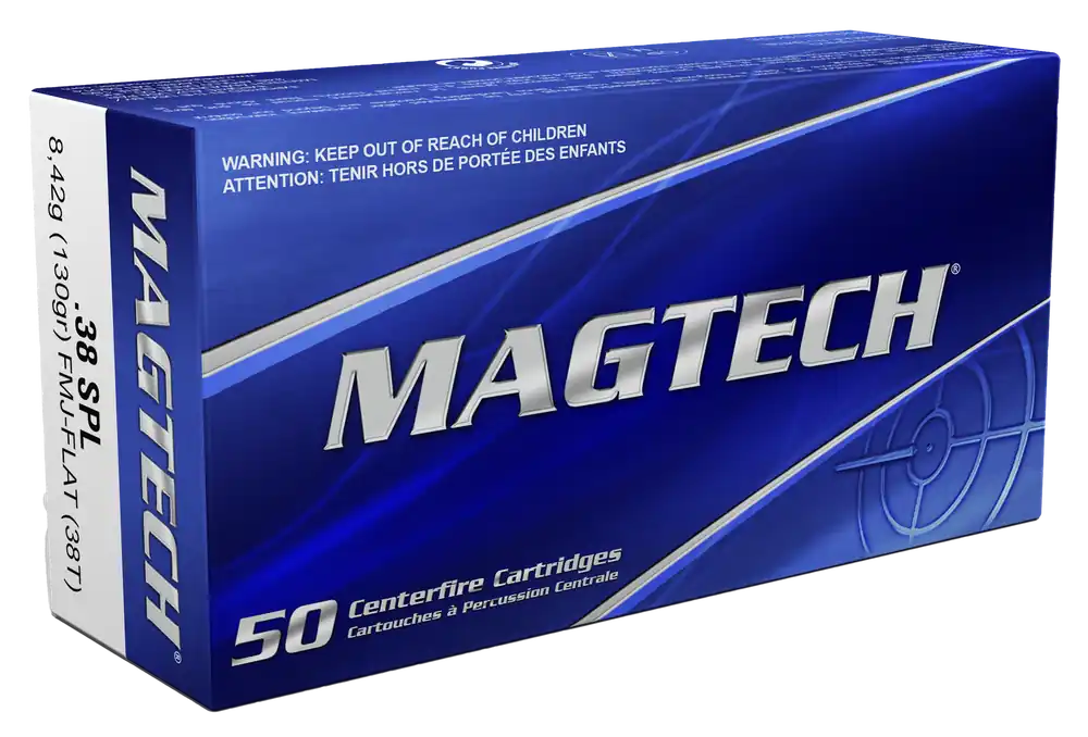 Magtech 38 Special 130gr FMJ Training Ammo - 50 Rounds per Box