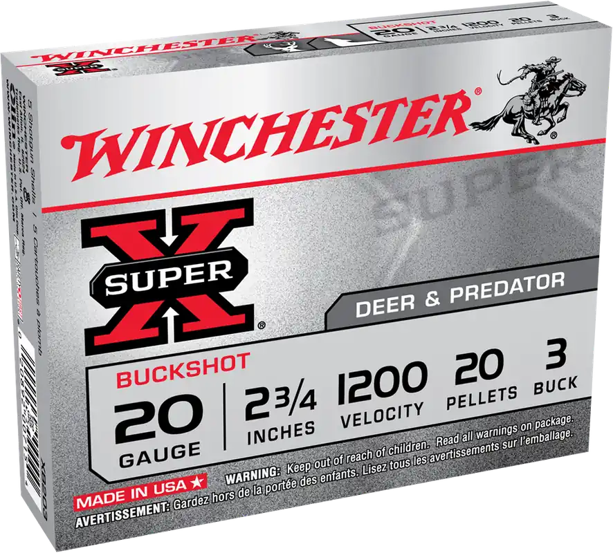 Winchester Super X 20 Gauge 2.75" 3 Buck Shot Value Pack - 15/Box