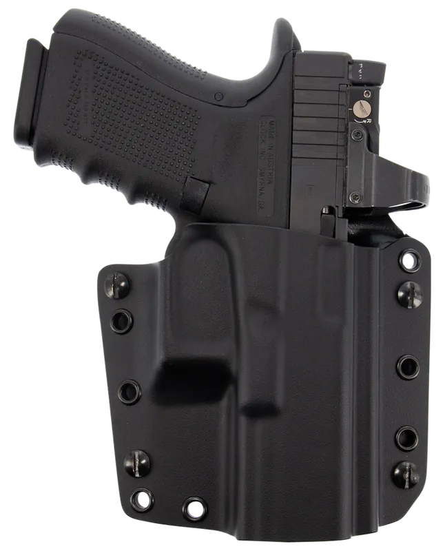 Galco Corvus IWB/OWB Holster for CZ P-10F/Glock 17 Gen 5/Zev Tech - Right Handed, Black Kydex