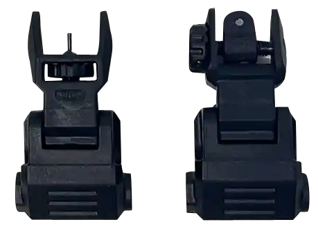 NcStar VG166 Low Profile Picatinny Front & Rear Sight Set - Black Polymer