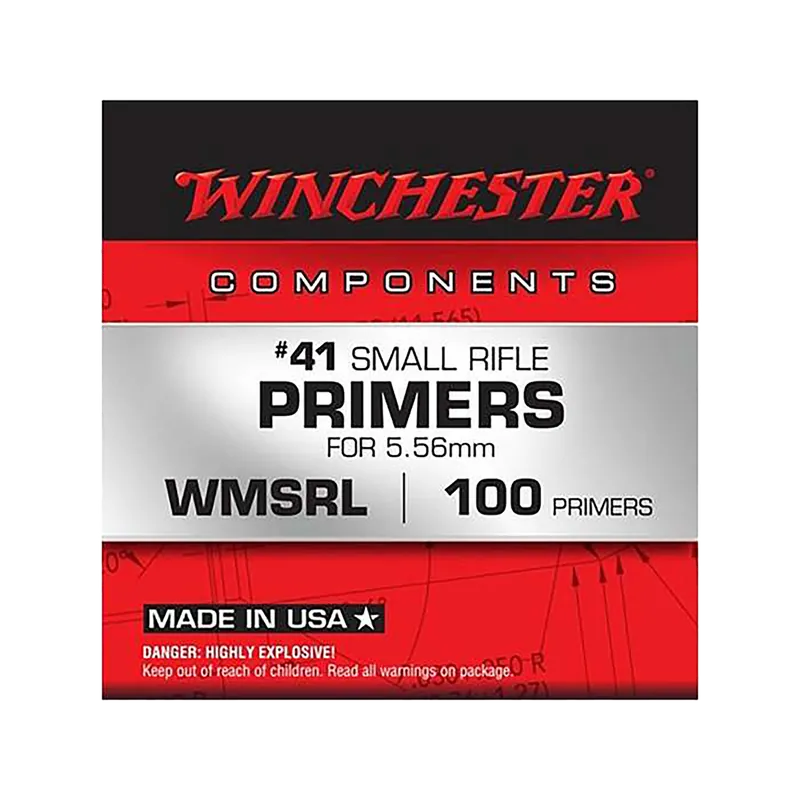Winchester WMSRL #41 Small Rifle Primers 5.56x45mm NATO - 1000 Rounds