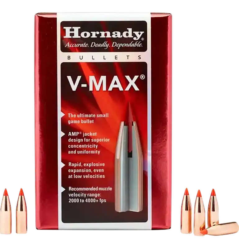 Hornady V-Max 6mm .243 58gr Bullets - 100 Box/40 Case