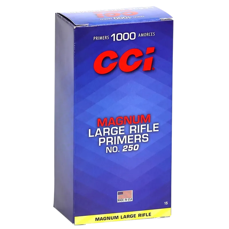 CCI 0015 Magnum Rifle Primers No. 250 Large Rifle Multi-Caliber 1000 Count Box