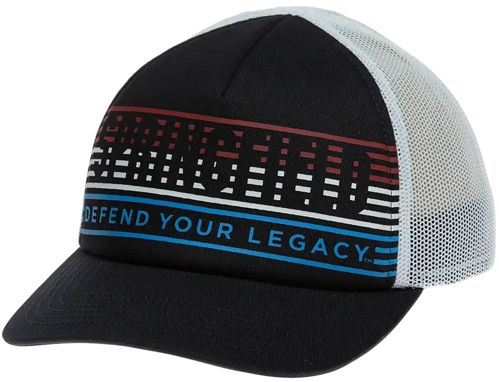 Retro 80's/90's Navy/White Trucker Hat - Adjustable Snapback OSFA by Springfield Armory
