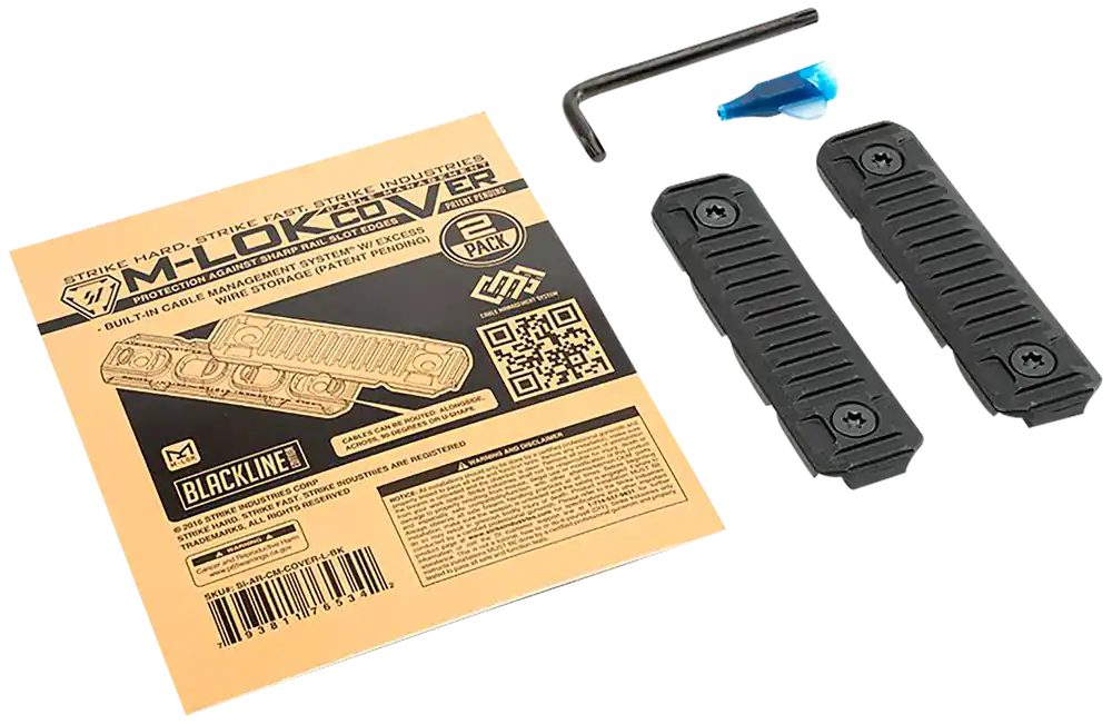 Strike Industries Long Cable Management Cover for M-Lok - Black Polymer 3.14"