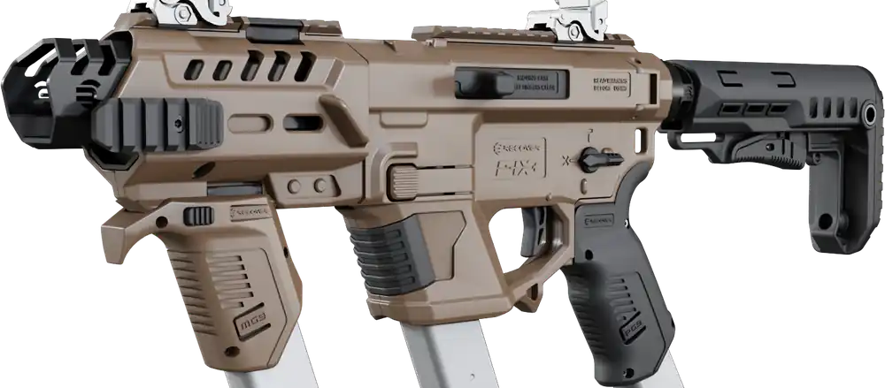 Recover Tactical P-IX+MG PG9 SR20 Metal Front Guard Buffer Tube in Tan