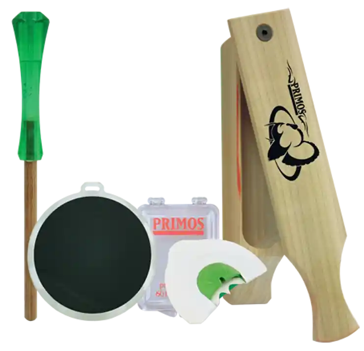 Primos 272 Turkey Caller Starter Pack: Sonic Dome Mouth & Slate Calls, Slim Striker, Double Sided Box Call