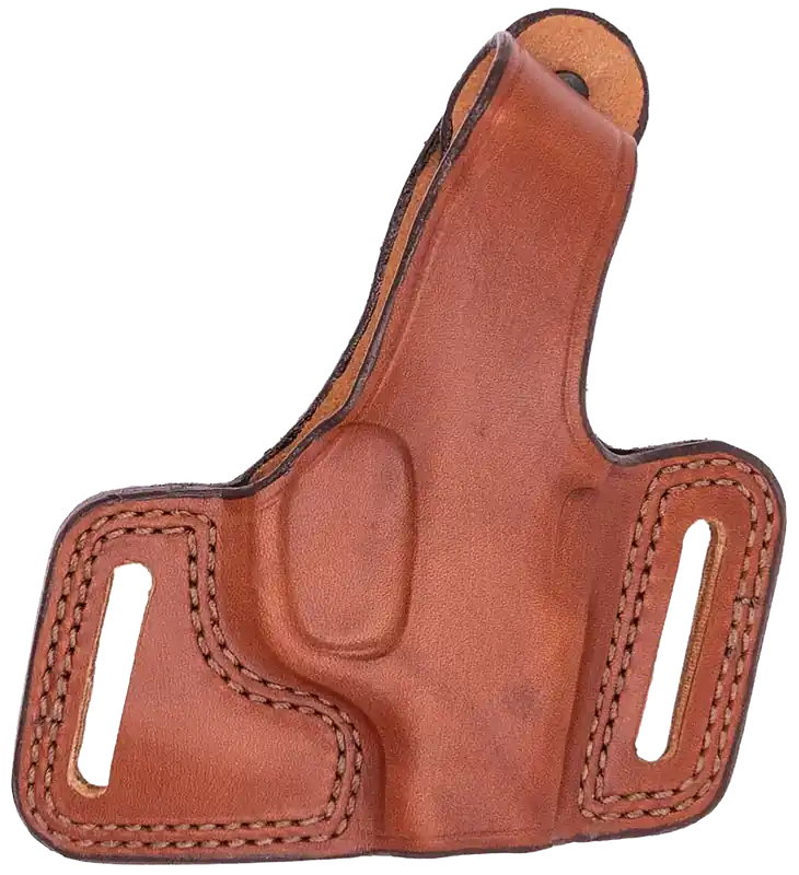 Bianchi 15190 Black Widow OWB Tan Leather Belt Slide for Glock 17/19/22 Right Hand Size 14