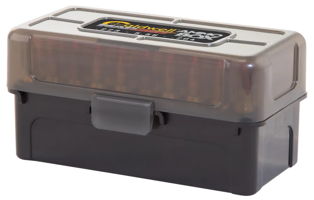 Caldwell Mag Charger Ammo Box for .223 Rem/.204 Ruger - 50 Rounds, Brown Polymer