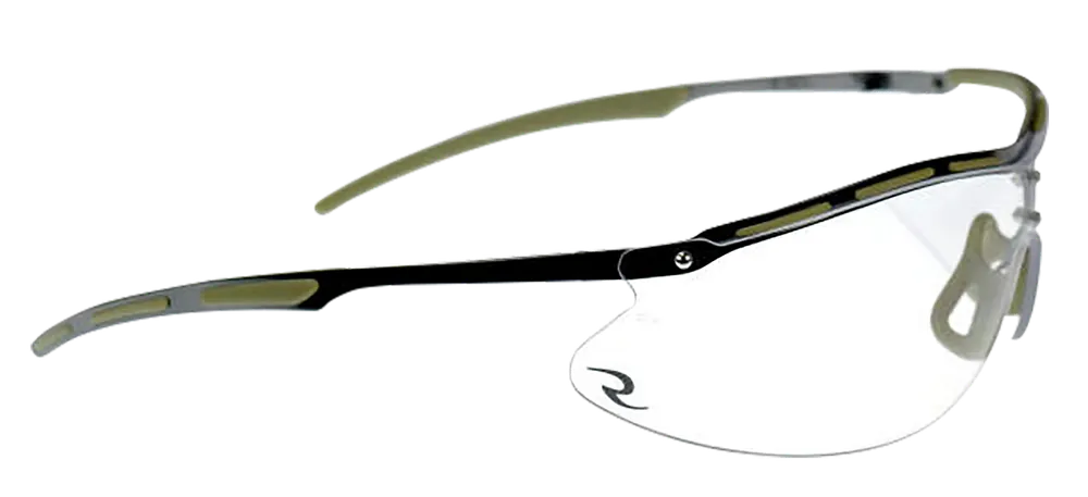 Radians CSB1011CS Bravo Adult Safety Glasses, Clear Lens, Black Frame