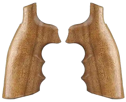Hogue 10200 Goncalo Alves Hardwood Grips with Finger Grooves for S&W K, L Frame Square Butt