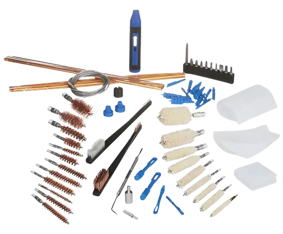 DAC 38296 Universal Gun Cleaning Kit - 62 Pieces, Multi-Caliber, Silver