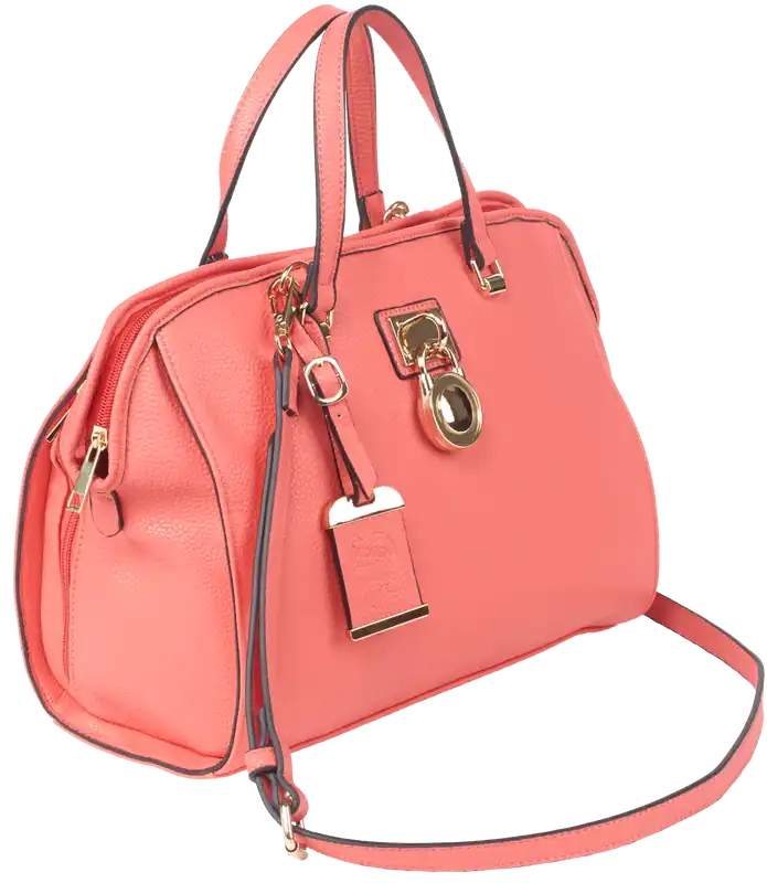 Bulldog Coral Leather Satchel Purse with Holster for Small Pistols & Revolvers, Ambidextrous Use