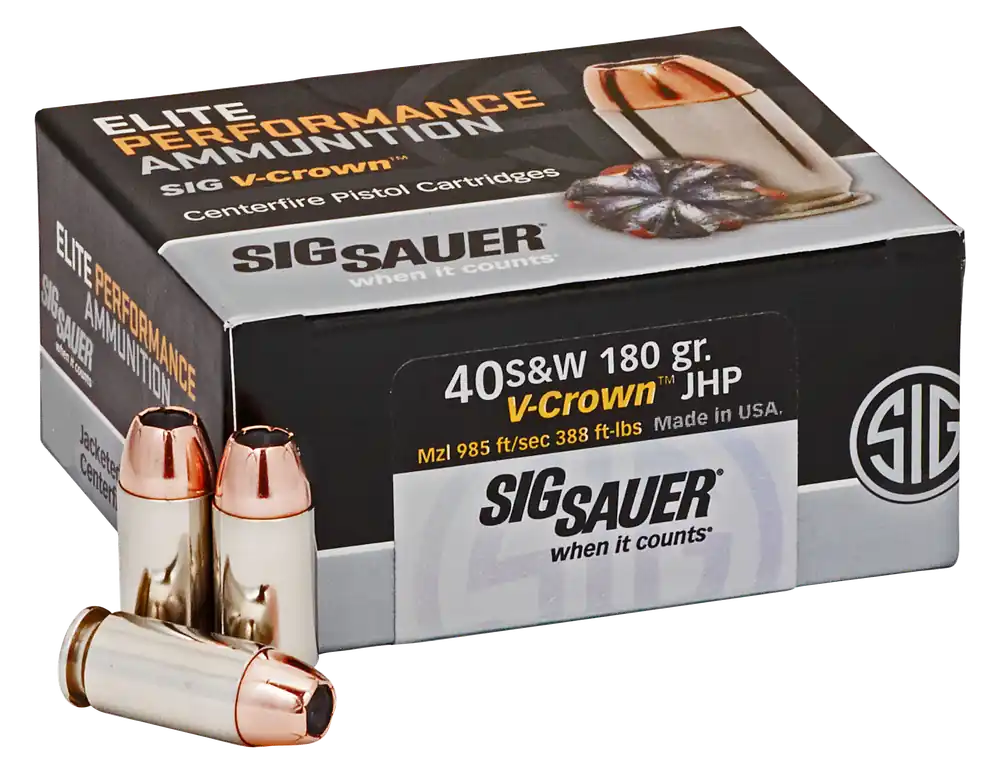 Sig Sauer Elite Performance .40 S&W 180gr V-Crown JHP 50 Rounds
