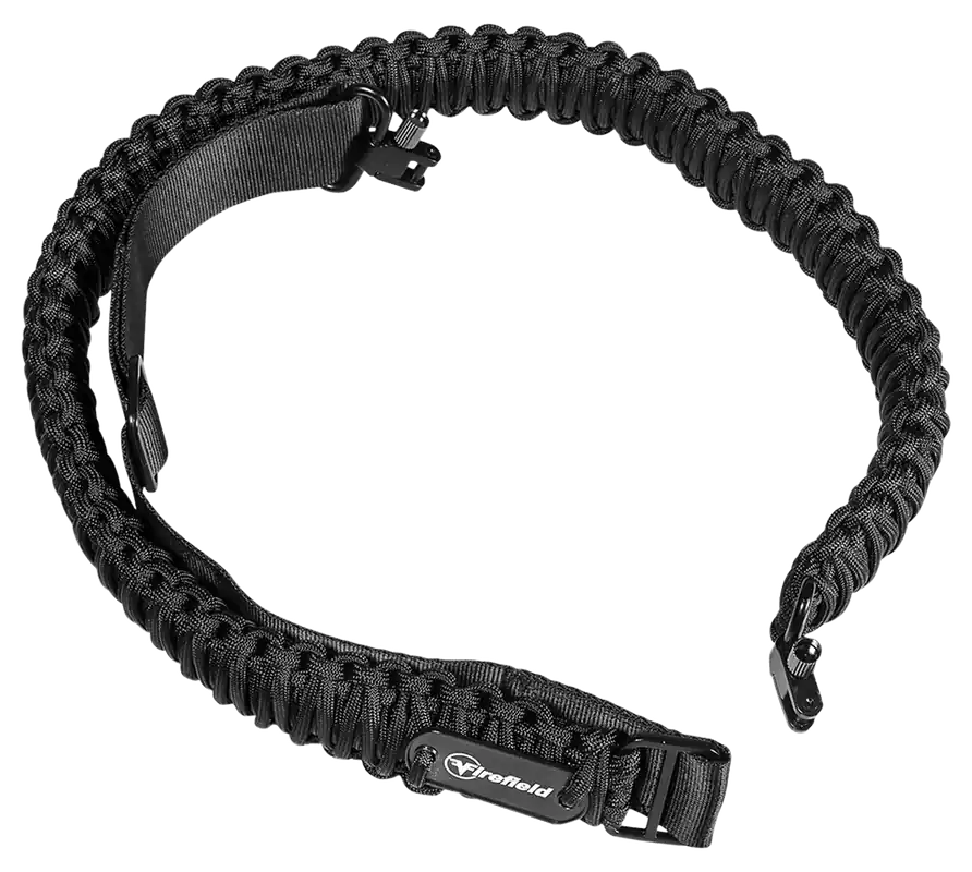 Firefield FF46001 Adjustable Tactical Rifle Sling, Black Nylon Paracord, 37.5"-45"