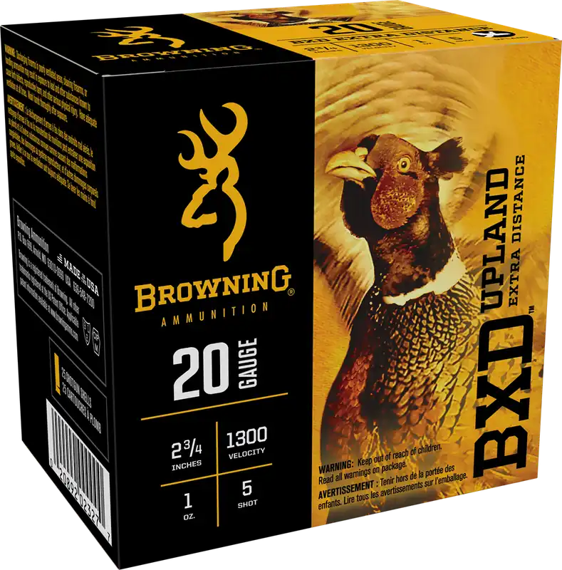 Browning BXD Upland 20 Gauge 2.75" 1oz 5 Shot Ammo - 25/Box