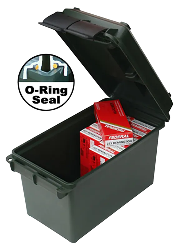 MTM Case-Gard AC50C40 50 Caliber Rifle Ammo Can - Black Polypropylene