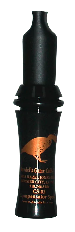 Haydel's CS03 Compensator Open Call for Specklebelly Geese - Black Acrylic