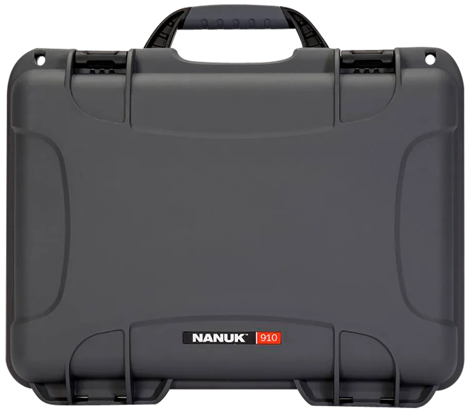 Nanuk 910 Glock Compatible Pistol Case with Foam Padding - Graphite Resin