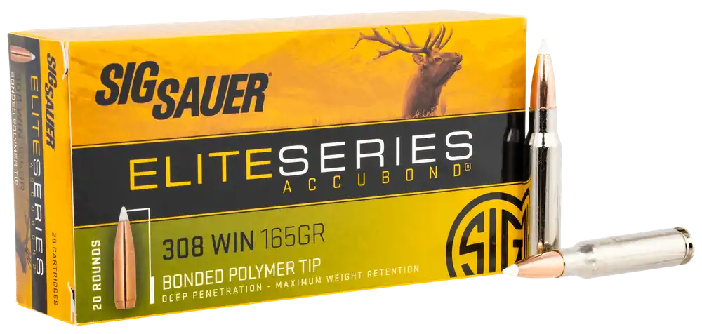 Sig Sauer Elite Hunting .308 Win 165gr Nosler AccuBond - 20 Rounds per Box