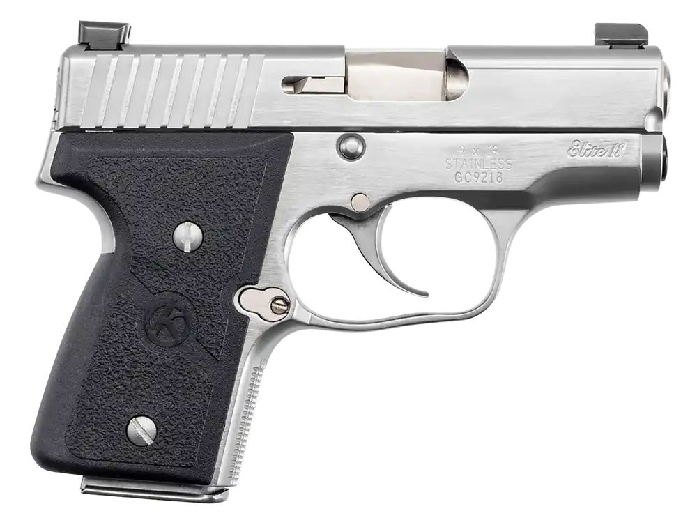 Kahr Arms MK Elite 9mm Luger, 3" Barrel, CA Compliant, Stainless Finish, Black Grip, 6+1/7+1 Capacity