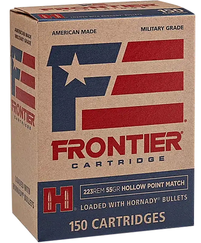 Frontier Cartridge FR1415 223Rem 55gr HP Match Rifle Ammo - 150/Box, 8/Case