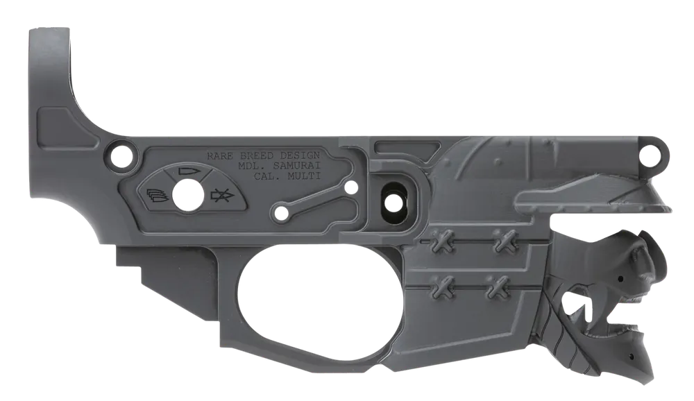Spikes STLB630 Samurai Stripped Lower Receiver Multi-Caliber 7075-T6 Aluminum Black for AR-15