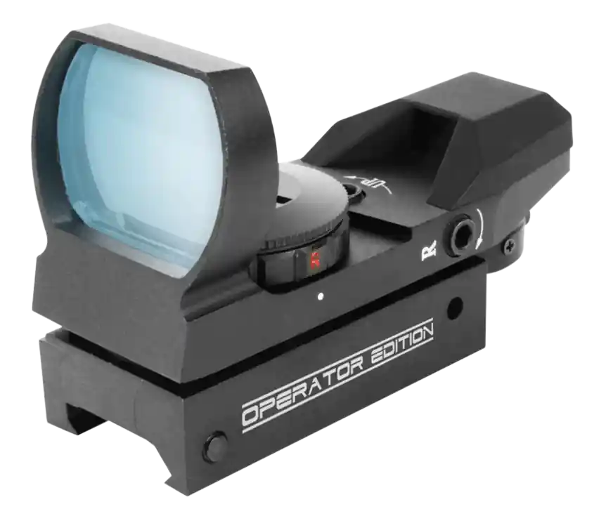 Aim Sports RT40E1 Reflex Sight - Black Anodized, 1x24mm/34mm, Red/Green Multi Reticle Operator Edition