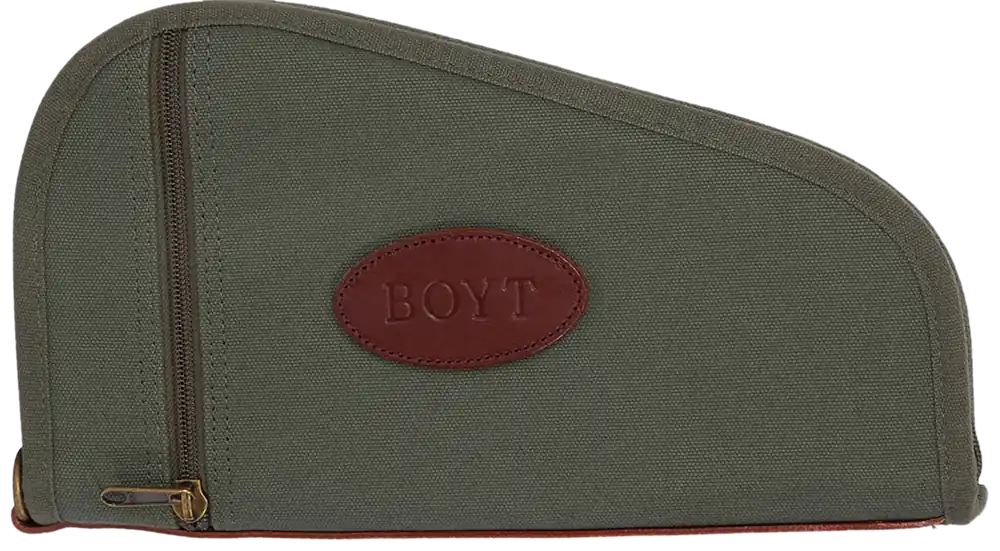 Heart-Shaped OD Green Canvas Pistol Case for Handgun by Boyt Harness