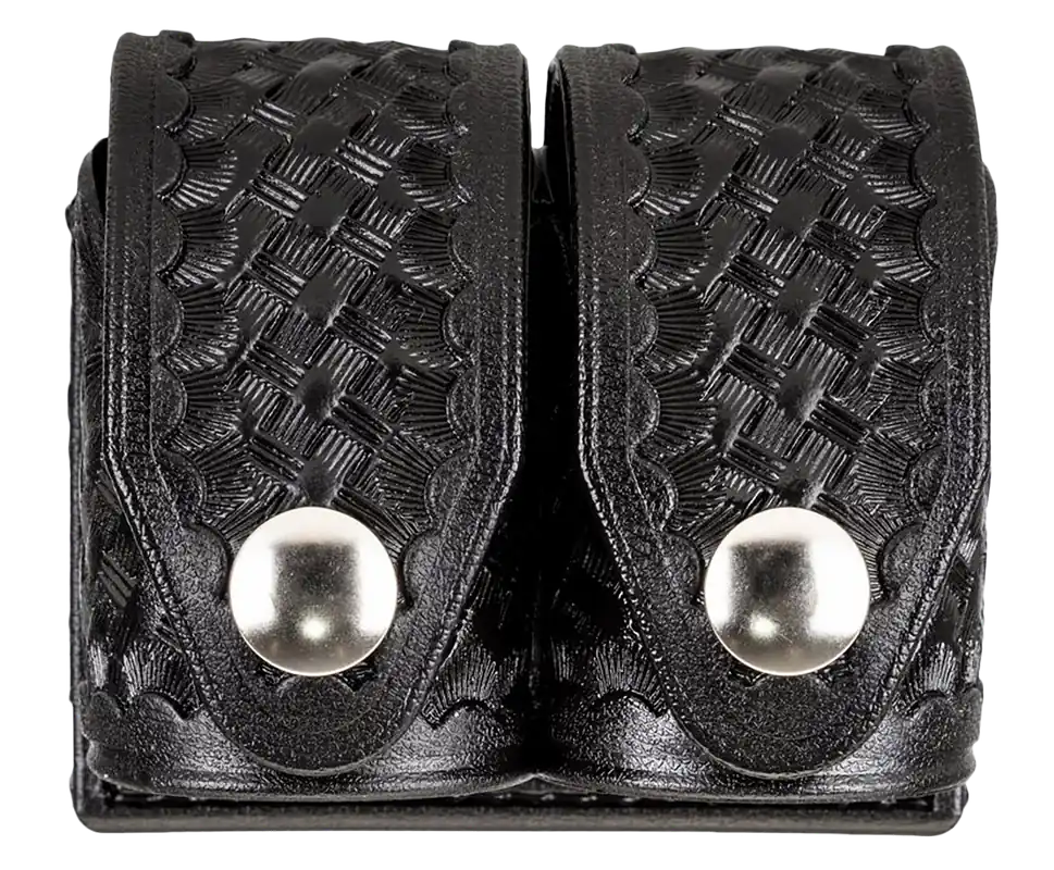 HKS 203BLBN Double Large Black Hytrel SpeedLoader Case with 2.25" Belt Loop