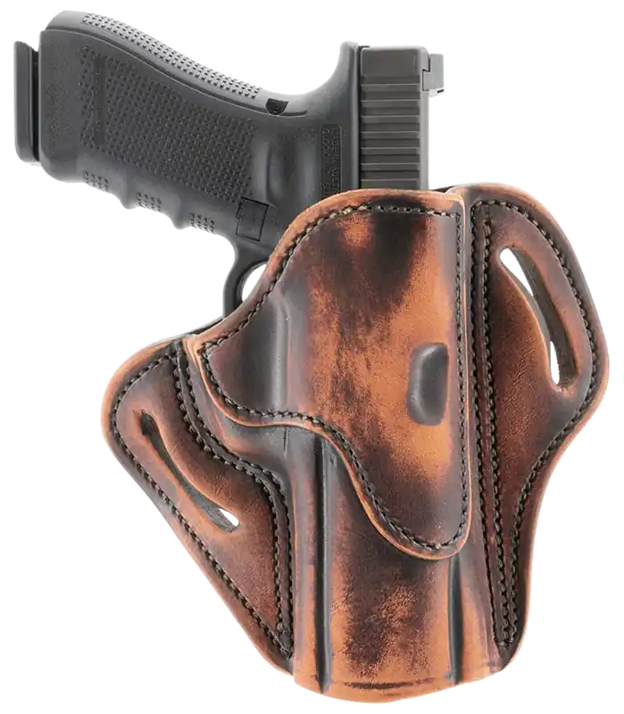 Vintage Leather Belt Slide Holster for H&K VP9SK/FN 509 - Right Handed, Optic Ready Size 2.4S by 1791 Gunleather