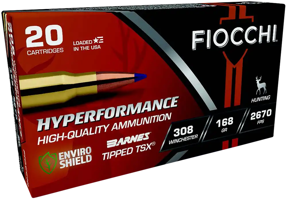 Fiocchi 308 Win 168gr Barnes TTSX Hyperformance Ammo - 20 Rounds Per Box