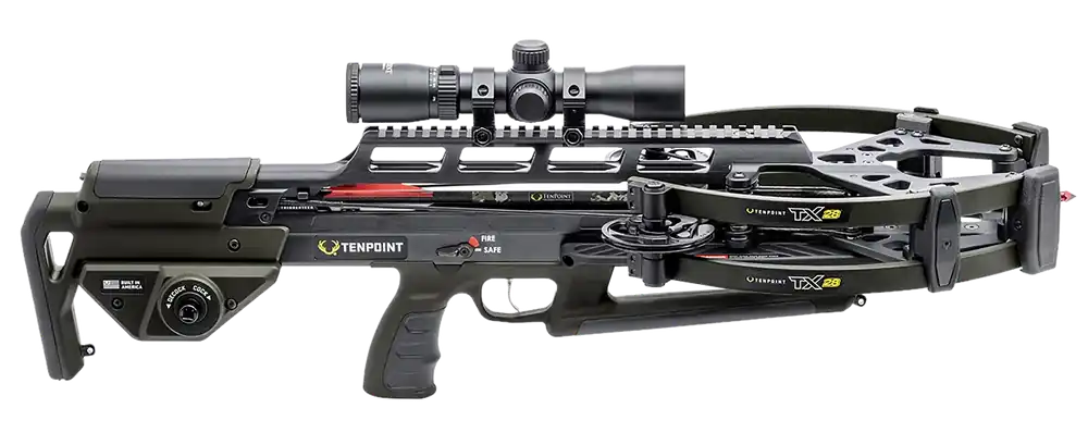 Tenpoint TX28 Crossbow, Moss Green, 250 lb Draw, 28" Length