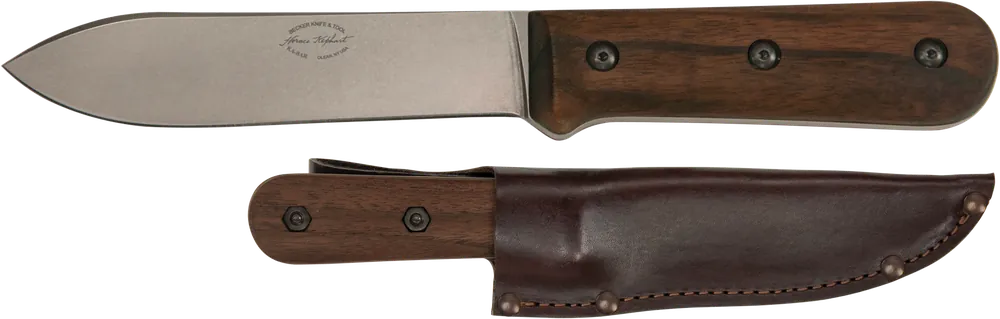 Ka-Bar BK62 Becker Kephart Fixed Blade Knife with Walnut Handle and Sheath