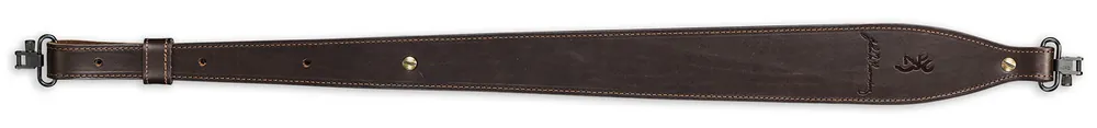 Browning 122398 John M Browning Signature Dark Brown Leather/Suede Adjustable Rifle Sling