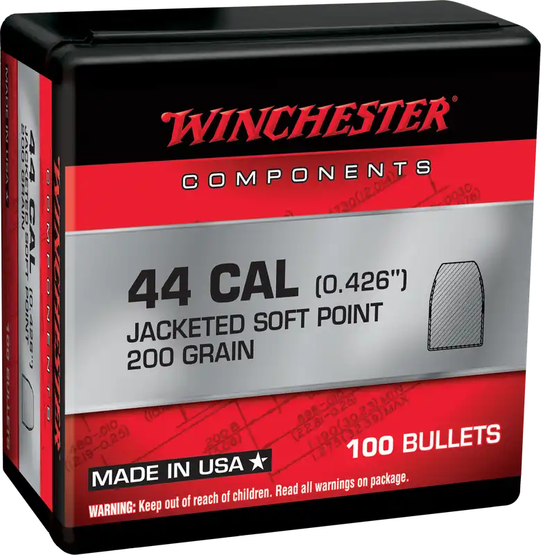 Winchester 44Mag 200gr Soft Point Ammo - 100 Rounds per Box
