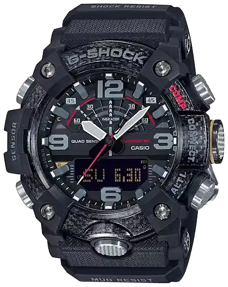 G-Shock Tactical MudMaster GGB1001A with Digital Compass - Black, Size 145-215mm