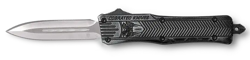 CobraTec CTK-1 Small OTF Dagger with D2 Steel Blade and Stonewashed Handle