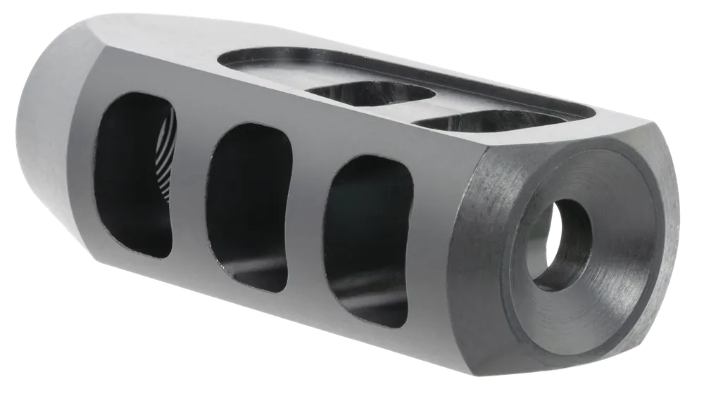 TacFire Tanker Muzzle Brake for .308 Win, Black Oxide Steel, 5/8"-24 Threads, 2.76" OAL, 1.37" Diameter