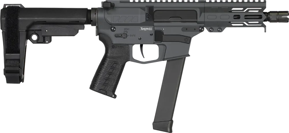 CMMG Banshee MKGS 9mm Pistol with 5" Threaded Barrel and Sniper Gray Finish