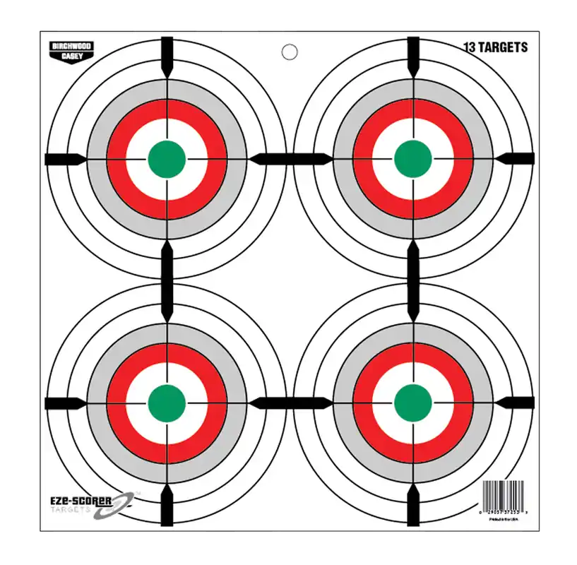 Birchwood Casey EZE-Scorer 12" Multi-Color Bullseye Targets - 13 Pack