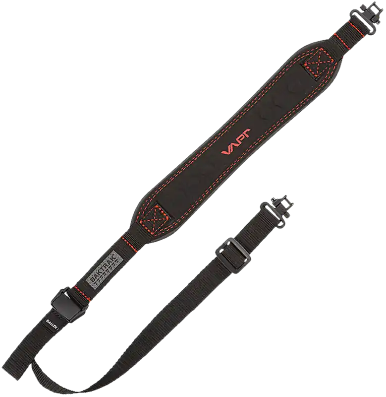 Allen 8375 Vapor Adjustable Rifle Sling - Black/Red Nylon/BakTrak