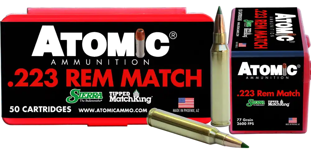 Atomic Ammunition 223Rem 77gr Tipped MatchKing Rifle Match - 50RD 10BX/CS