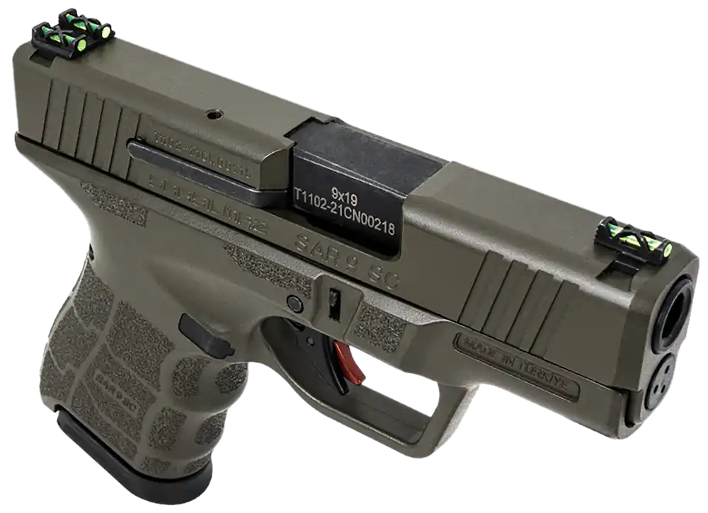 SAR USA SAR9 SC Sub-Compact 9mm Luger, OD Green, Optic Ready, Ported Slide