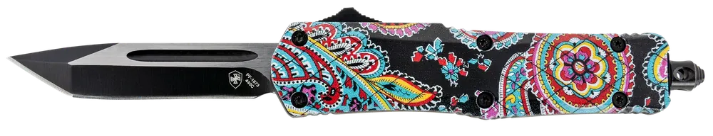 Templar Knife SQT231 Gen II Quilt Small OTF Tanto Blade with Multi-Color Handle and Glass Breaker