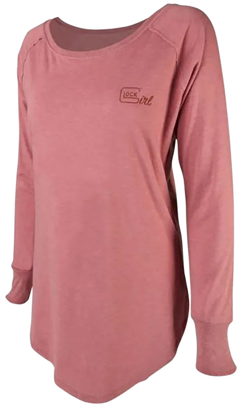 Glock Girl Confidence Blush Tunic - Medium Long Sleeve Cotton/Polyester/Rayon