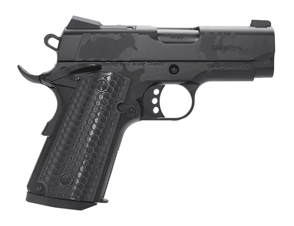 Girsan MC1911 SC Sub-Compact .45 ACP Pistol, Black Camo, Optic Ready, 6+1 Capacity