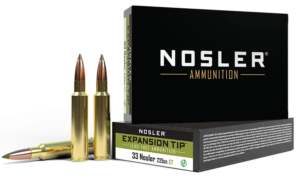 Nosler 40042 E-Tip 33 Nosler 225gr Lead-Free Ammo - 20/Box, 10/Case