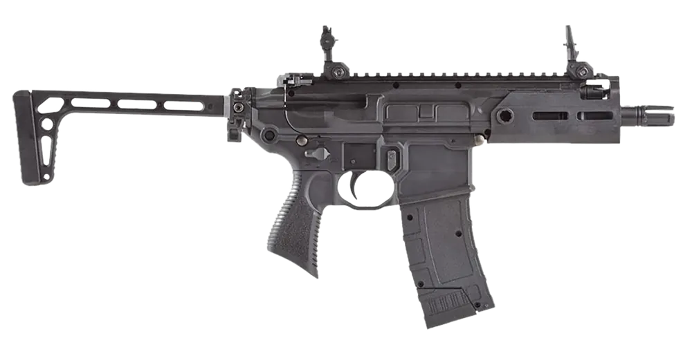 Sig Sauer MCX Rattler CO2 Airgun: 177 Caliber, 30rd Semi-Auto, 300 FPS, M-Lok, Folding Stock