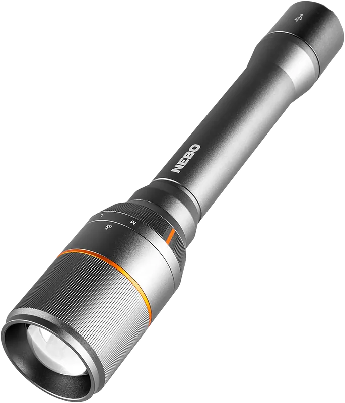 NEBO Davinci 1000 Gray Flashlight - 100/400/1,000 Lumens LED